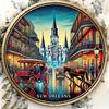 Vintage Aluminum New Orleans Sign 20x20cm Retro Wall Decor Waterproof Poster for Home Cafe Bar Kitchen