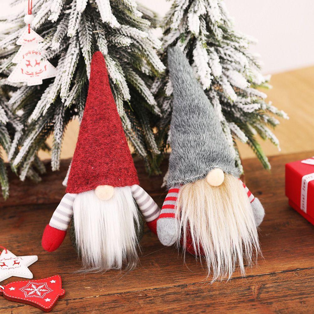Santa Claus Ornaments Christmas Festival Decoration Hanging Pendants Xmas Tree Embellishment Stuffed Toys Christmas Dolls