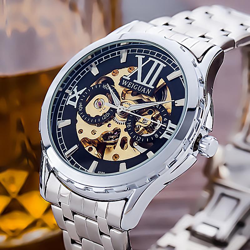Men's Automatic Luminous Waterproof Hollow Mechanical Watch