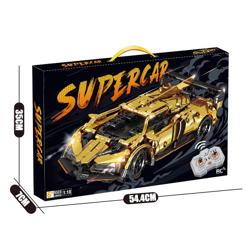 Mindy 1:18 Remote Control Car Model 2.4G Technology Car Assembly Building Block Boy Gift Racing Toy Building Block Car