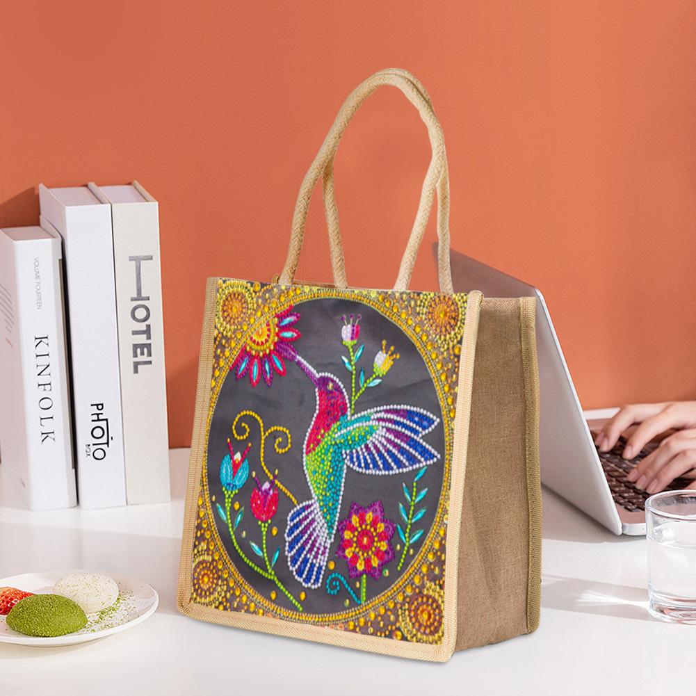 

Сумка с алмазной росписью 5D DIY Bird Linen Shopping Storage Bags (GT5010)