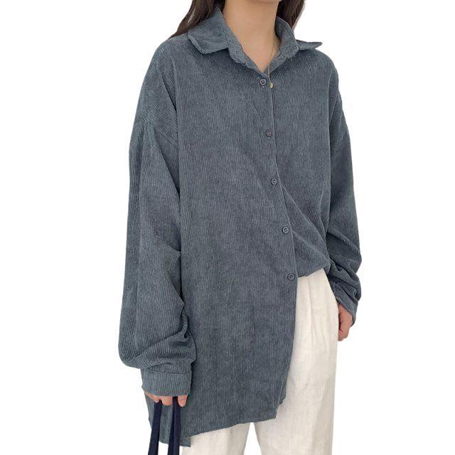 Women's Mid-Length Corduroy Jacket - Gentle Spring/Autumn 2022 Style