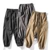 Original Foreign Trade Surplus Stock, Japanese-Style Autumn Work Pants for Men, Straight Loose Fit, Elastic Waist, Can Be Cuffed, Casual Long Pants