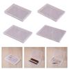 Pack Of 5 Clear Flat Plastic Storage Boxes for Organizing Beads Tools Letter and Papers Transparent Organizers Case