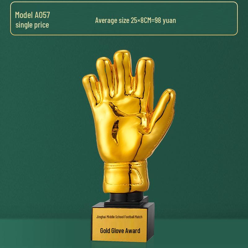 Custom Crystal Football Trophy - 2025 Golden Boot Top Scorer Award (Extra Large)
