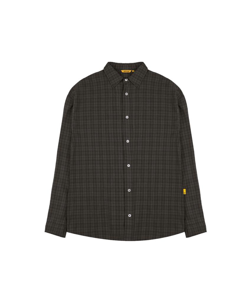 Eobiheomjeu Back Logo Loose Fit Check Shirt Abh357-105 Gray