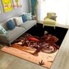 3D Retro Vintage Motorcycle Area Rug Large,Carpet Rug for Living Room Bedroom Sofa Decoration,Doormat Kitchen Non-slip Floor Mat