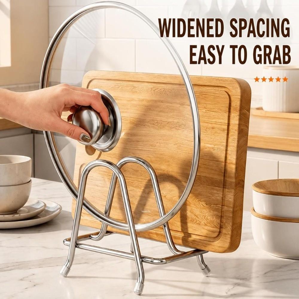 Stainless Steel Cutting Board Holder 3-Slot Chopping Board Organizer Cutting Board Storage