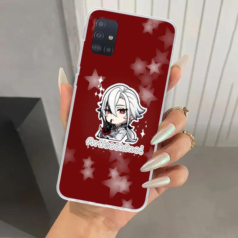 Arlecchino Genshin Impact Phone Case for Samsung Galaxy A52 A32 A22 A12 A02S A50S A30S A10S Note 20 Ultra 10 Plus S10 A31 A20 A7