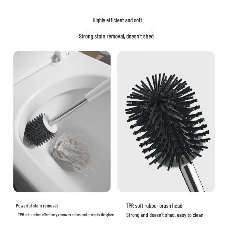 Punch-Free Silicone Toilet Brush