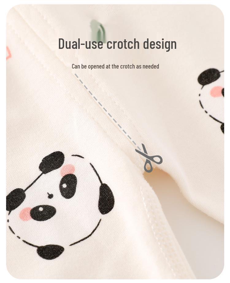 Set Kimono Top și Pantaloni Bumbac Pur Patru Anotimpuri pentru Nou-născuți