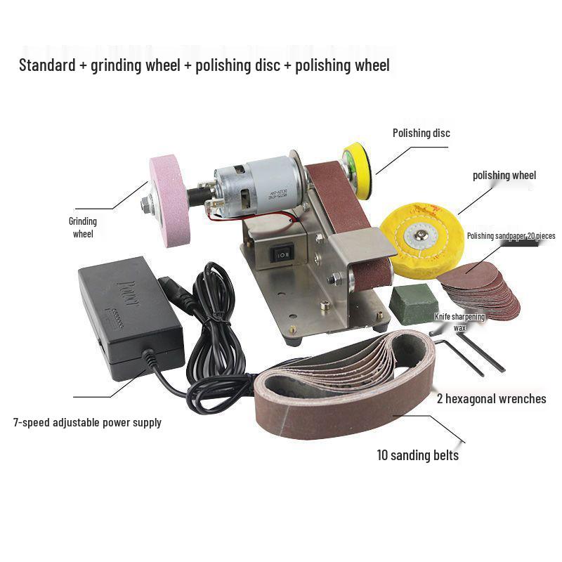 Compact Belt Sander & Knife Sharpener: 15° Angle DIY Polisher for Woodworking and Household Use