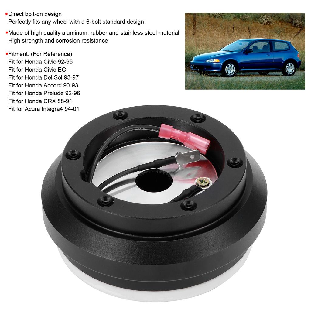 Auto-Lenkradnabenadapter Stabile Lenkradbasis Passend für Honda Civic Del Sol Accord Prelude CRX