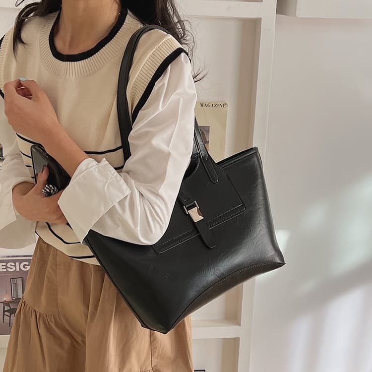 Simple tote bag women's versatile shoulder bag