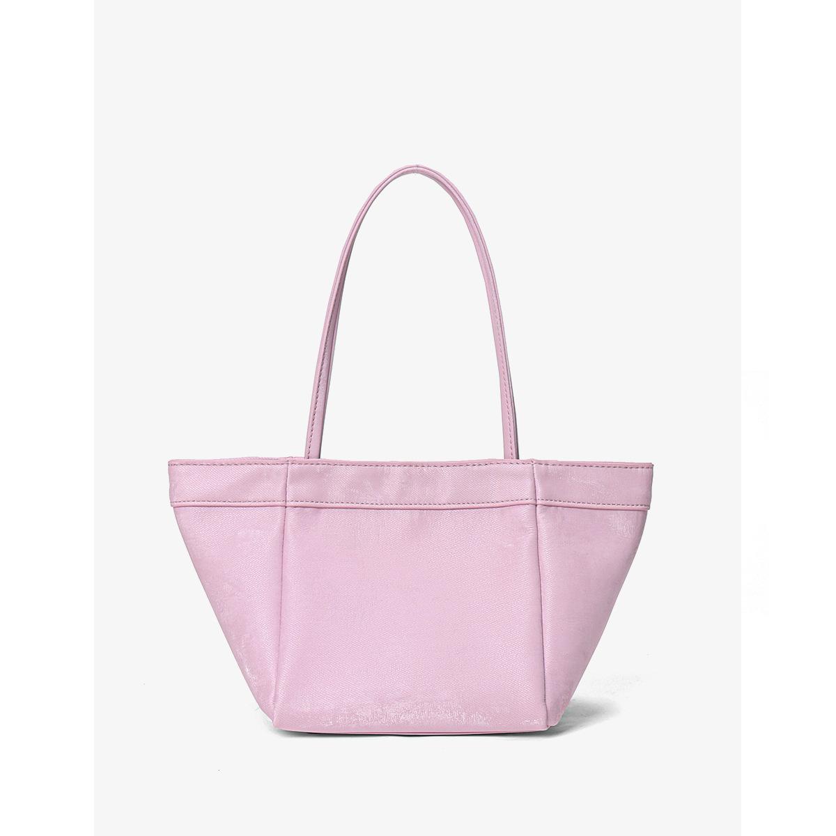 

Genuine Leather Women s Crossbody Bag High-End Bucket Bag New Niche Small Square Bag Single Shoulder Basket Bag Handheld рожевий