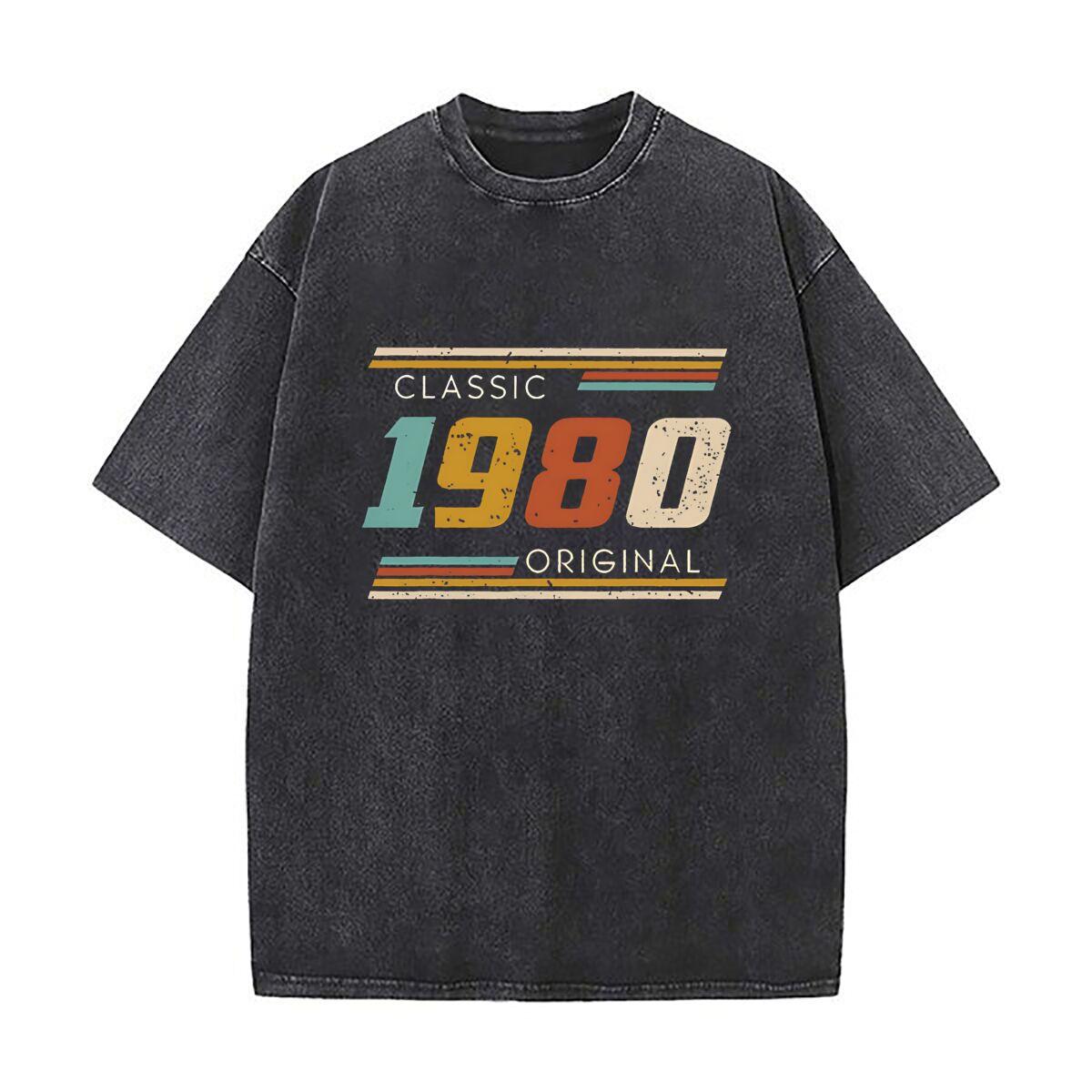 Classic Original Design Mens Summer Tshirt Cotton Vintage Washed TShirts S
