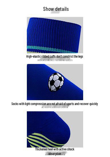 Junmei Kids' Cartoon Soccer Socks with Knee Pads - Thick, Towel-Bottom Long Design for Primary School Students