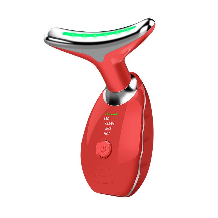 Tricolor Beauty Neck Device: Firms, Lifts, and Reduces Neck Lines and Nasolabial Folds with Care Massage and Protection