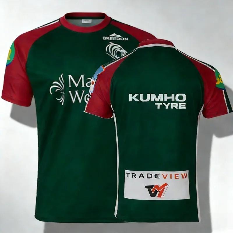

2026 England New Leicester Tigers Rugby Sports Jersey UK Mens British Rugby Casual Quick Drying Training Jersey Family Kids Tees XXXL