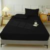 Waterproof Fitted Sheet Bedding Cover Bed Cloth Solid Color Mattress ,Soft Breathable Noiseless Bed Cover Deep Pocket Large Size
