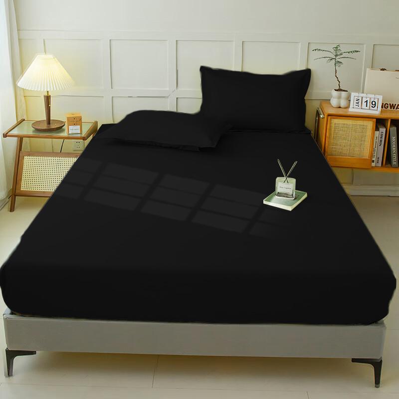 Waterproof Fitted Sheet Bedding Cover Bed Cloth Solid Color Mattress ,Soft Breathable Noiseless Bed Cover Deep Pocket Large Size