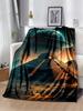 Egyptian Pyramid Design Throw Blanket Soft Cozy Blanket for Home Bedroom Sofa Picnic Travel Kids Cover