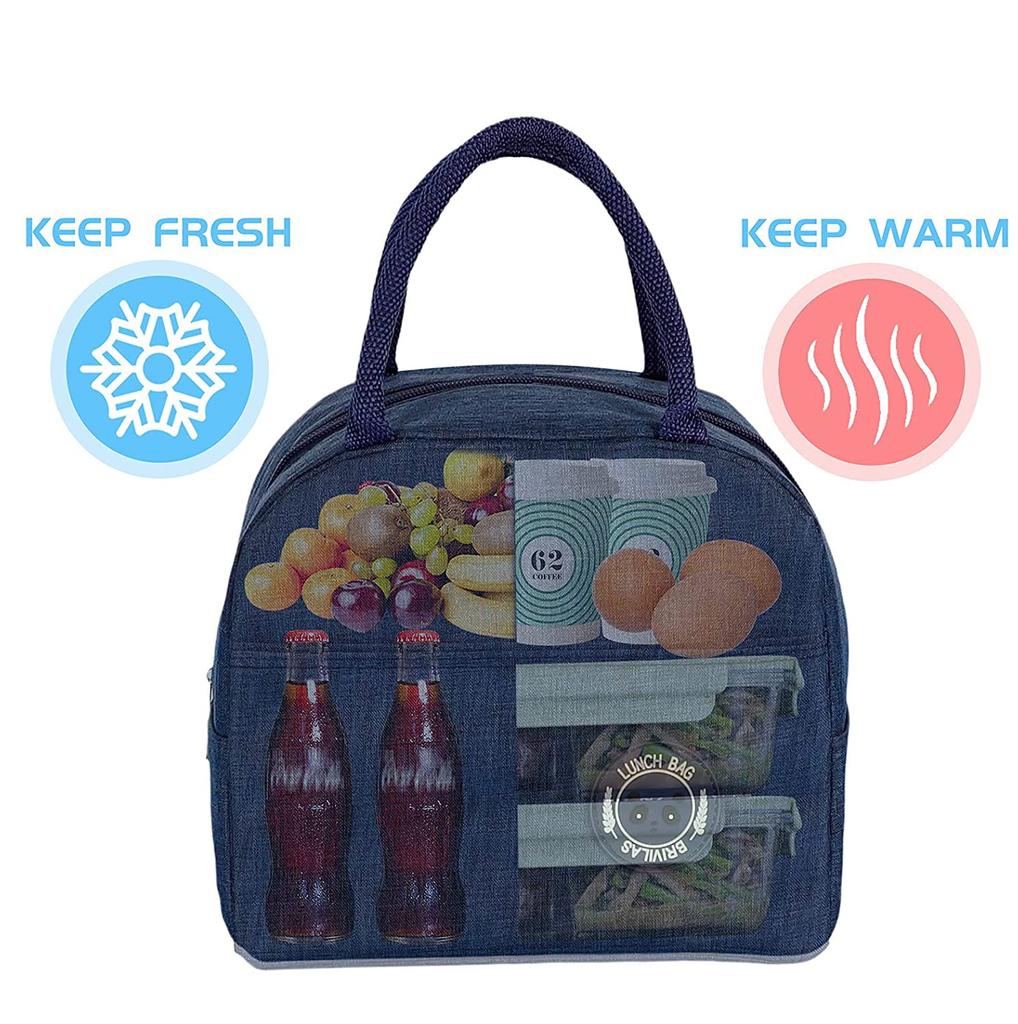 Lunch Carryalls Color Lightweight Insulated Zipper for Women Child Convenient Lunch Box School Picnic Tote Food Storage Carryalls Latest Handbag