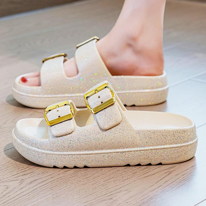 

Модные женские сандалии на платформе Летние новые нескользящие повседневные сандалии на плоской подошве Уличные комнатные тапочки Удобная обувь с ремешком 40-41 хаки