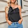 Women Slip Chain Necklace with Heart Pendant Cuban Link Neckchain Adjustable Length Clavicle Chain Metal Jewelry