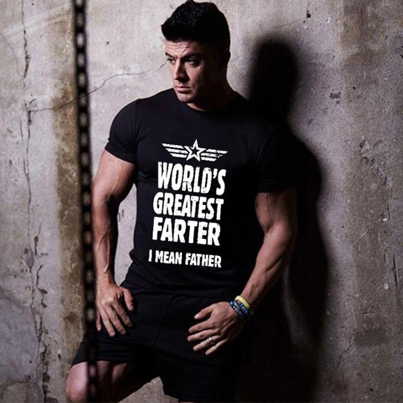 Worlds Greatest Farter Mens Funny Cotton Blend Tshirt Stylish Casual Dad Gift