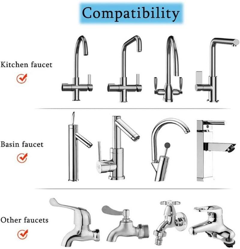 Three-speed Adjustable Booster Nozzle 360-degree Universal Faucet Splash-proof Nozzle for Kitchen Bathroom Faucet Sprayer