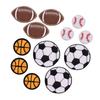 12 Pcs/Set Embroidered Patches Football Patches Iron On/Sew On Appliques Craft Supplies for Clothing Repair