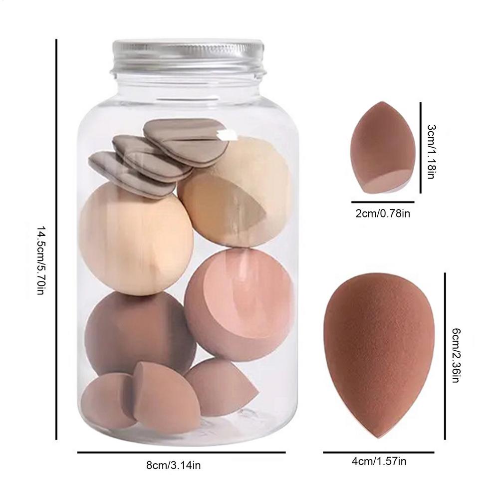 14pcs/set Cosmetic Soft Beauty Sponge Mini Make Up Sponges Makeup Sponge Powder Puff Long Lasting Beauty Sponge Wet Dry Use