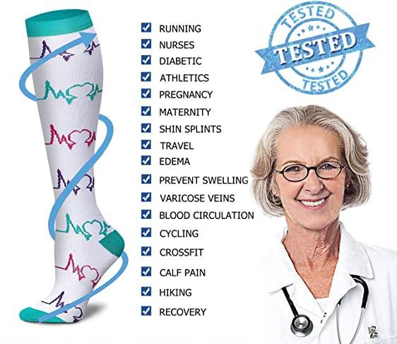 Pánské Dámské Ponožky Kompresní Ponožky Elastické Sportovní Krásné Nohy Sestra Punčochy Běh Lezení Cyklistika Let Cvičení