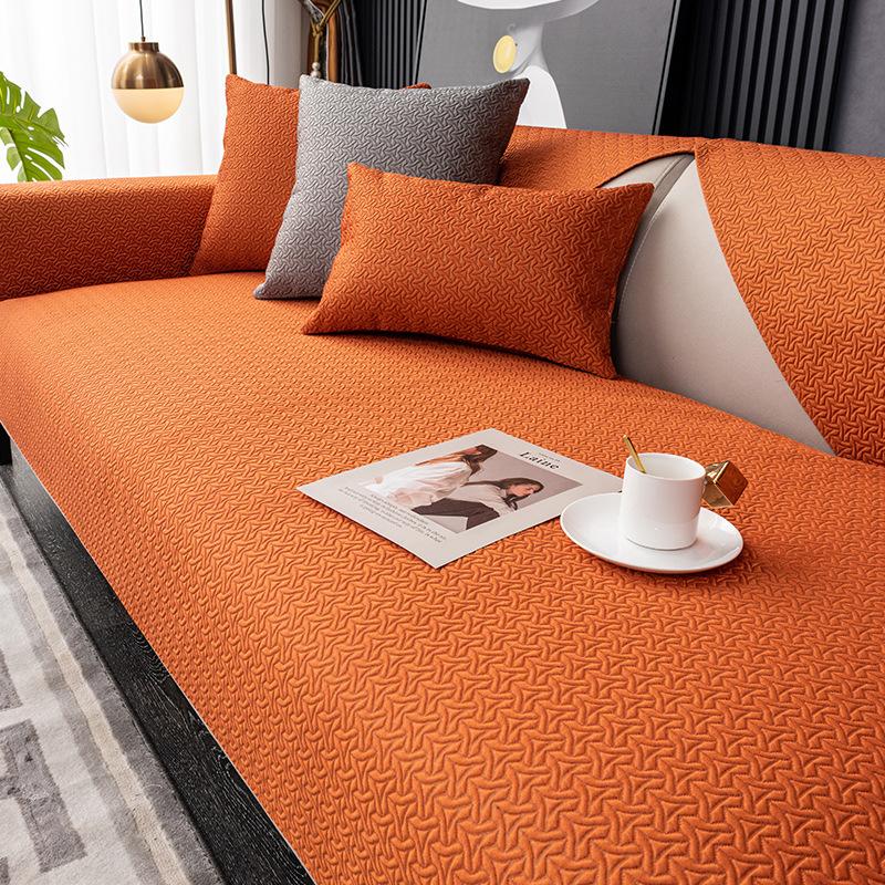 Cotton Jacquard Sofa Mat L Shape Sofa Cover Corner  Cushion Couch Slipcover Non Slip Pet Kids Mat Sofa Blanket for Live Room