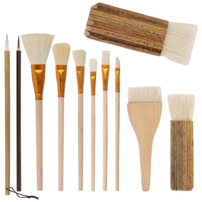 Gold Tip Ceramic and Watercolor Paint Brush Set - Boutique S Series