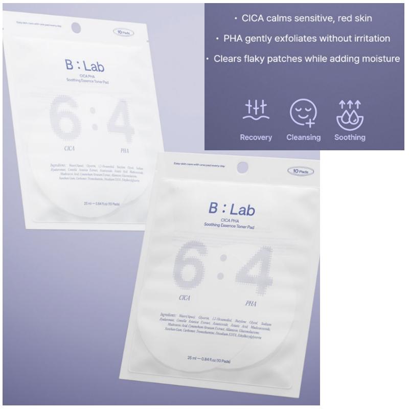 

B : Lab Essence Toner Pad 10Pads Portable Toner Pad (10 Pads x 5 Packs) 5 Types Cica- 5 Packs