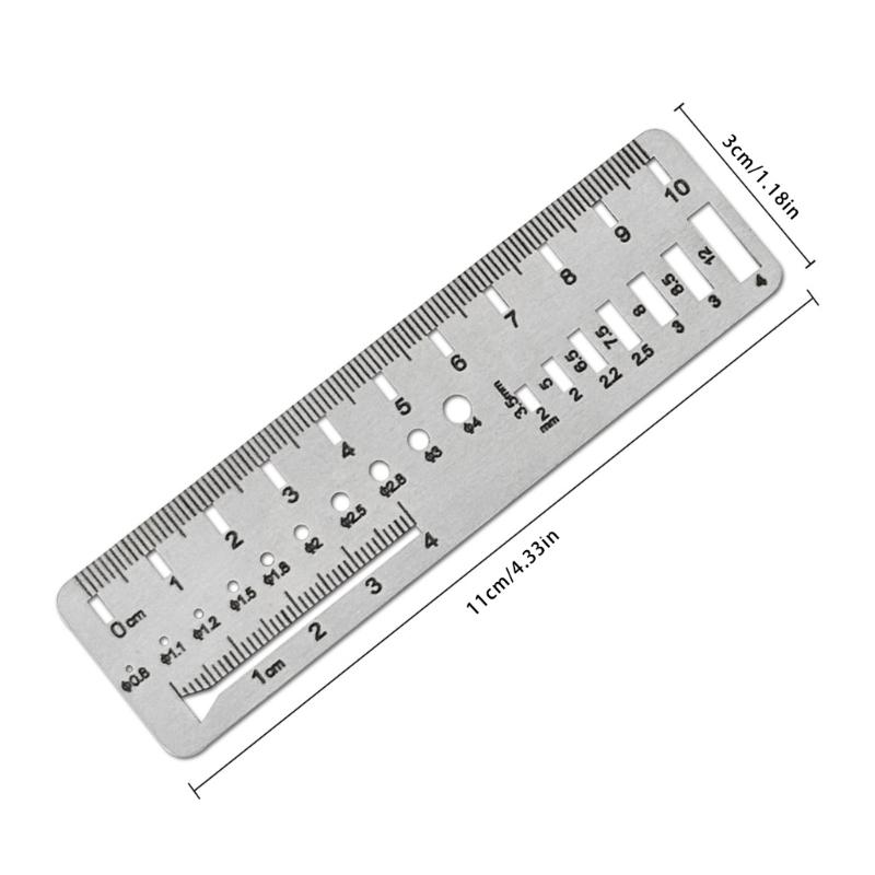 Surgical Stainless Steel Measuring Tool With Gradations for Animal Orthopedics Screw and Pin Size