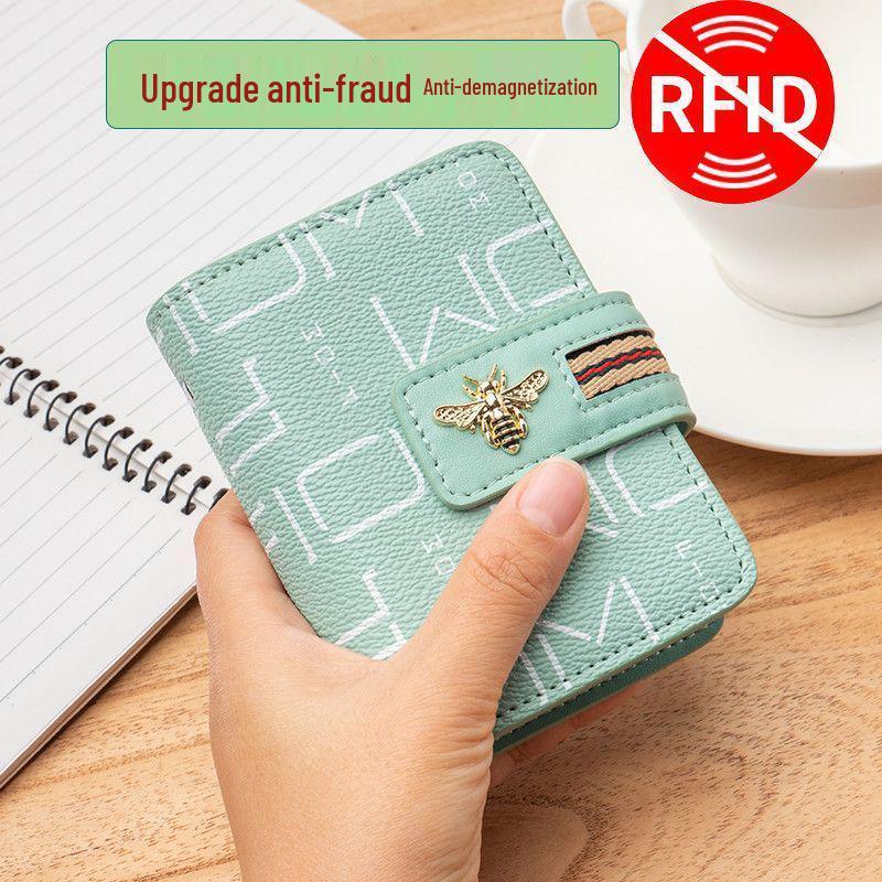 Multifunctional Anti-Demagnetization RFID-Blocking Korean Style Women's Card Holder and Wallet