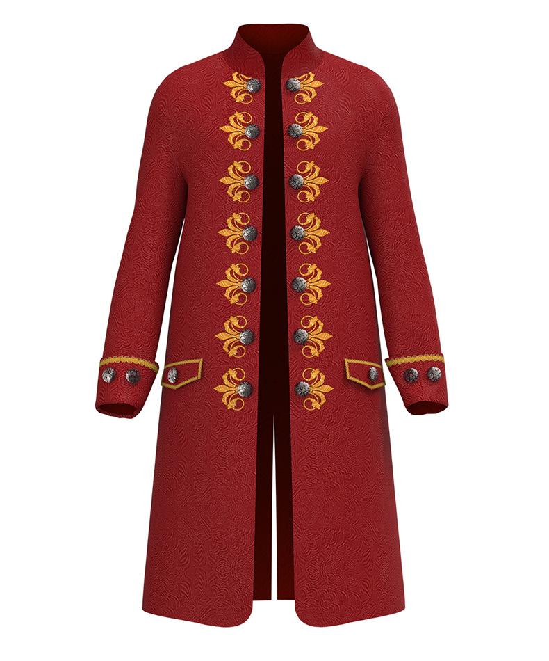 Men's Steampunk Costume for Halloween Retro Officer Uniform Vintage Party Outfit