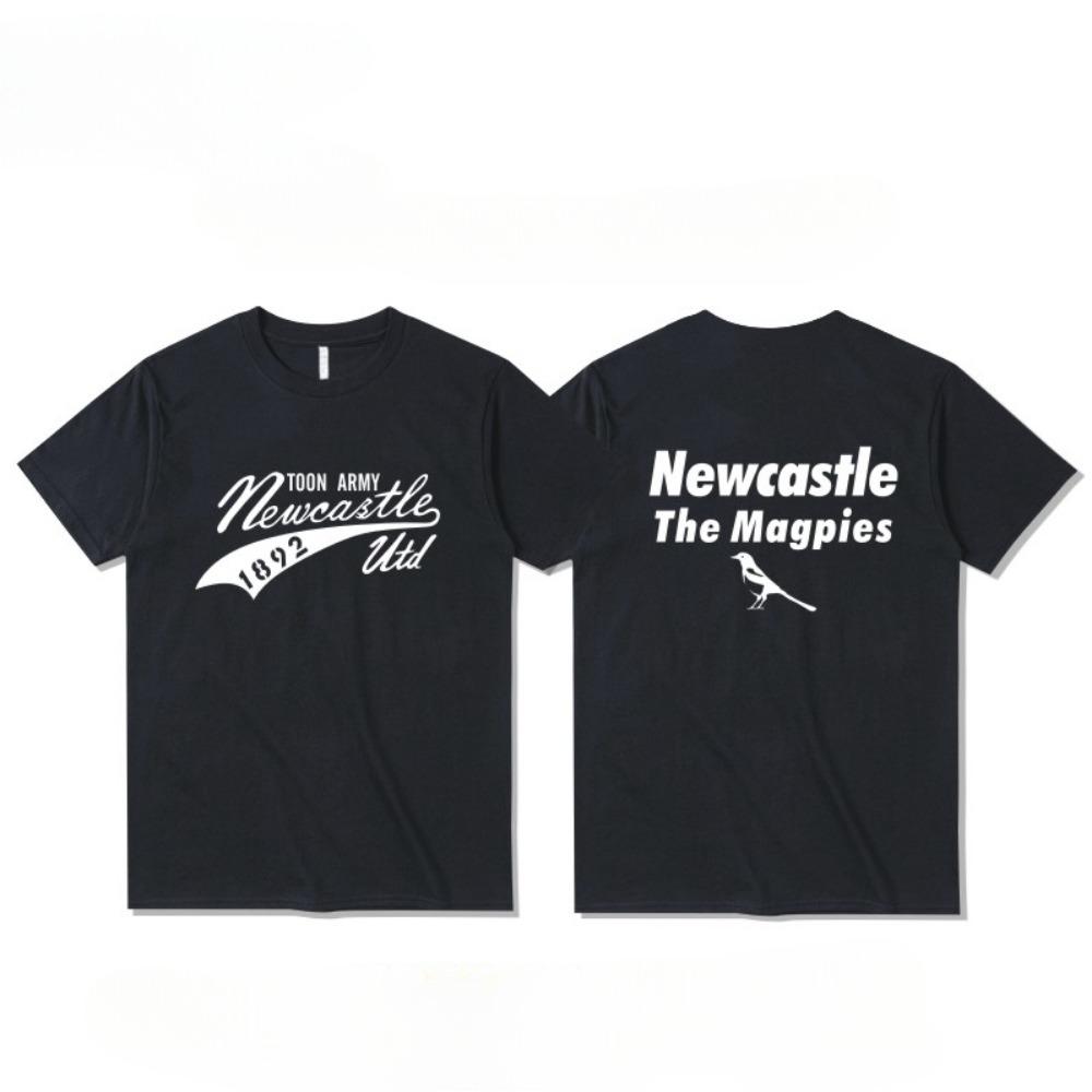 Men Summer Newcastle Football Clothes Fans T-Shirt Short Sleeve Cotton Half Sleeve Summer Men's New Crew Neck Sports T-shirts
