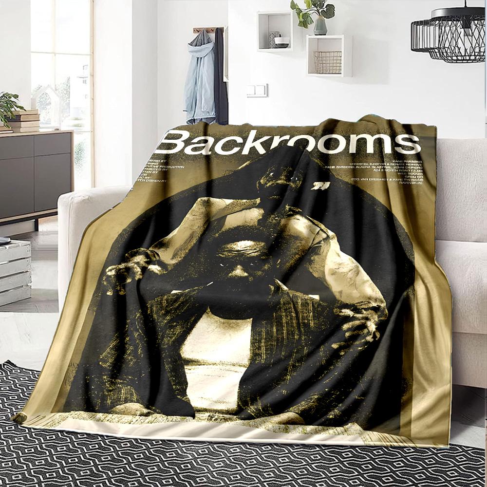 1pc Blanket - horror film The Backrooms Print Design,Lightweight Blanket for Sofa,Bed- Soft &Warm,Gift for All Seasons
