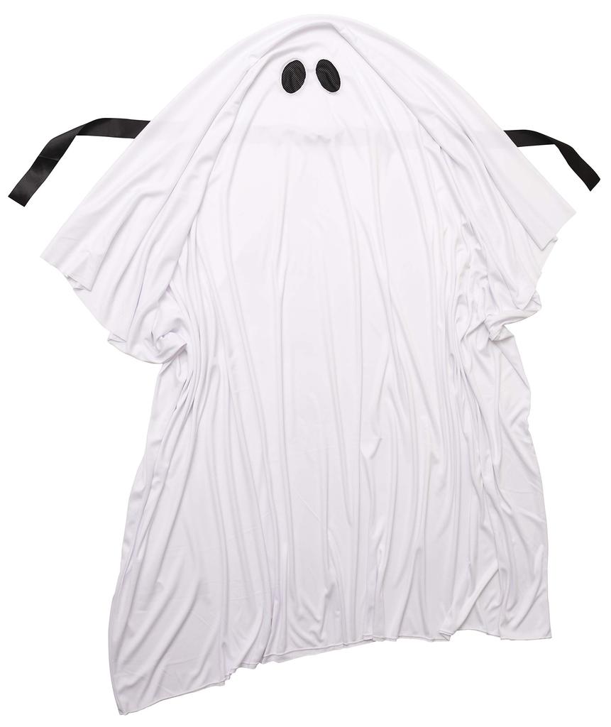 Clearstone Cosplay Halloween Teru Teru Ghost White 2-Way Poncho, Unisex,