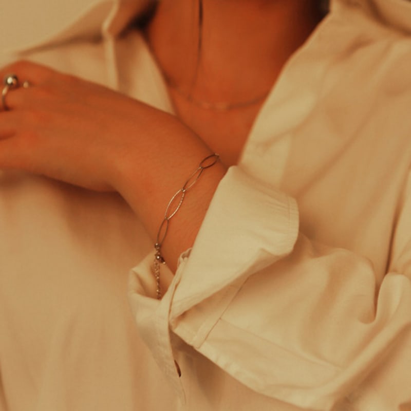 ozel Silver925 ITALY CHAIN Bracelet PS004B