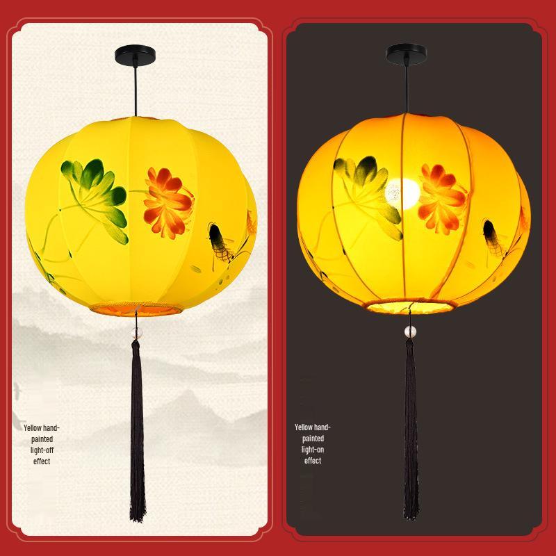 Chinese Style Outdoor Waterproof Colorful Round Lanterns for Scenic Spots and Restaurants