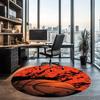 basketball Printed Round Rug Carpet Chair Rug Area Rug Entryway Doormats,for Office Chair Living Room Bedroom Kitchen Room.