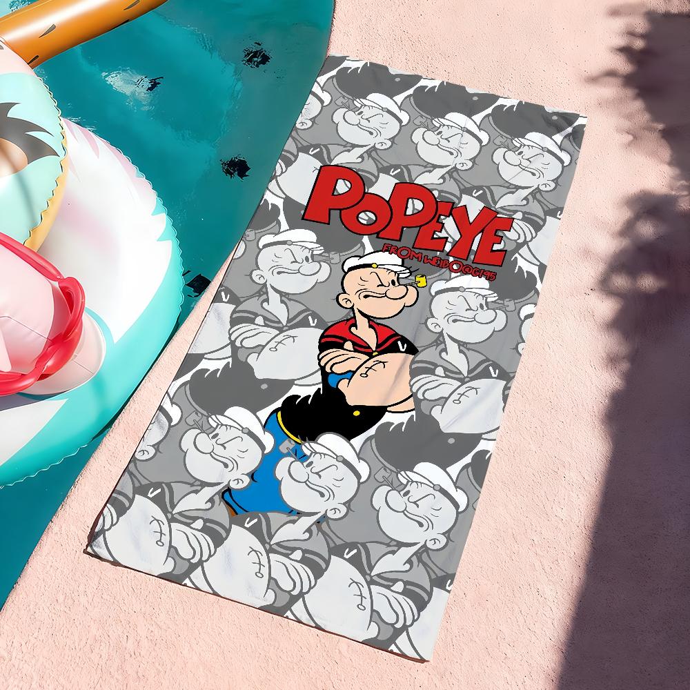 Cartoon P-Popeye-S Cool Towel Soft Pool Gift For Travel Gym Shower Camping Quick Dry Sports Large Beach Towels