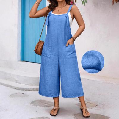 2025 Vintage Women's Summer Sleeveless Jumpsuit - European & American Design