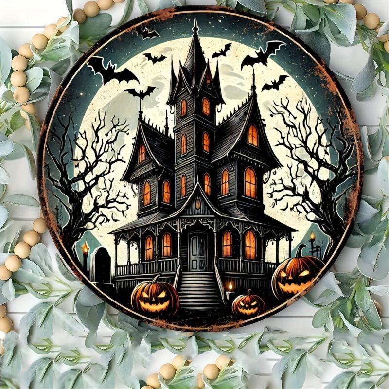 2D Flat Hanging Decorative Metal Sign Hand Painted Art