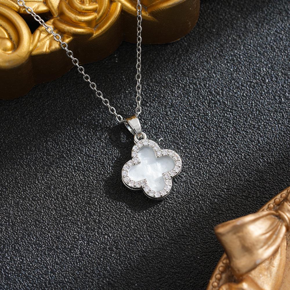 

Trending Simple Zirconium Titanium Steel Collarbone Necklace - White Gold Color Retention, Fade-Resistant Styles